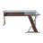 Zenos L-Shaped Glass Top Writing Desk