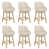 Linen Fabric Seat/Natural Base