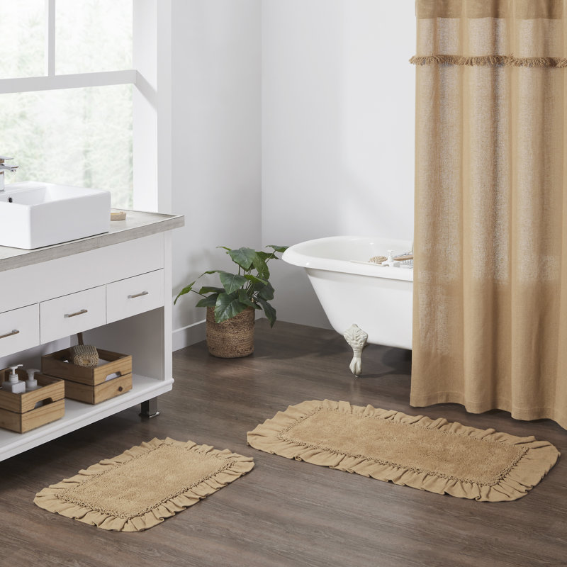 Tapis de bain Dathan, L 20 po x L 30 po, Brun clair naturel