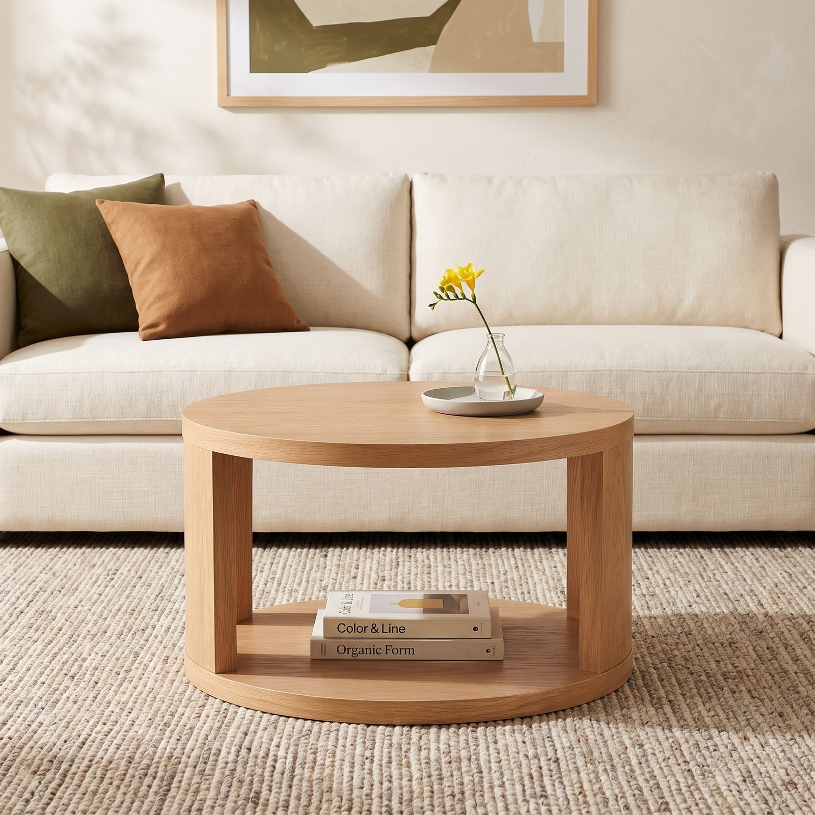 47" Oak Nesting Coffee Table