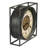 Kayden Traditional Analog Metal Quartz Movement / Crystal Tabletop Clock in Black/Antique Gold