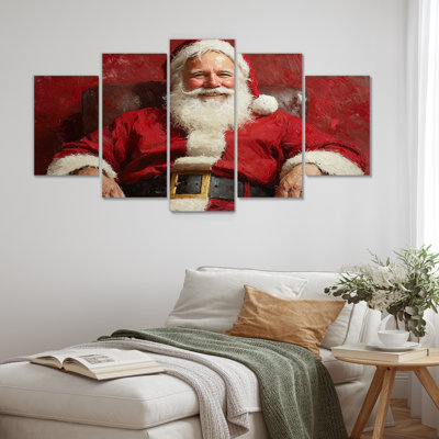 Ensemble de décoration murale père Noël rouge