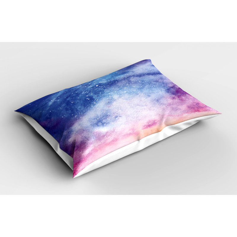 Blue/Pink Polyester Microfiber Piece Sham, Twin