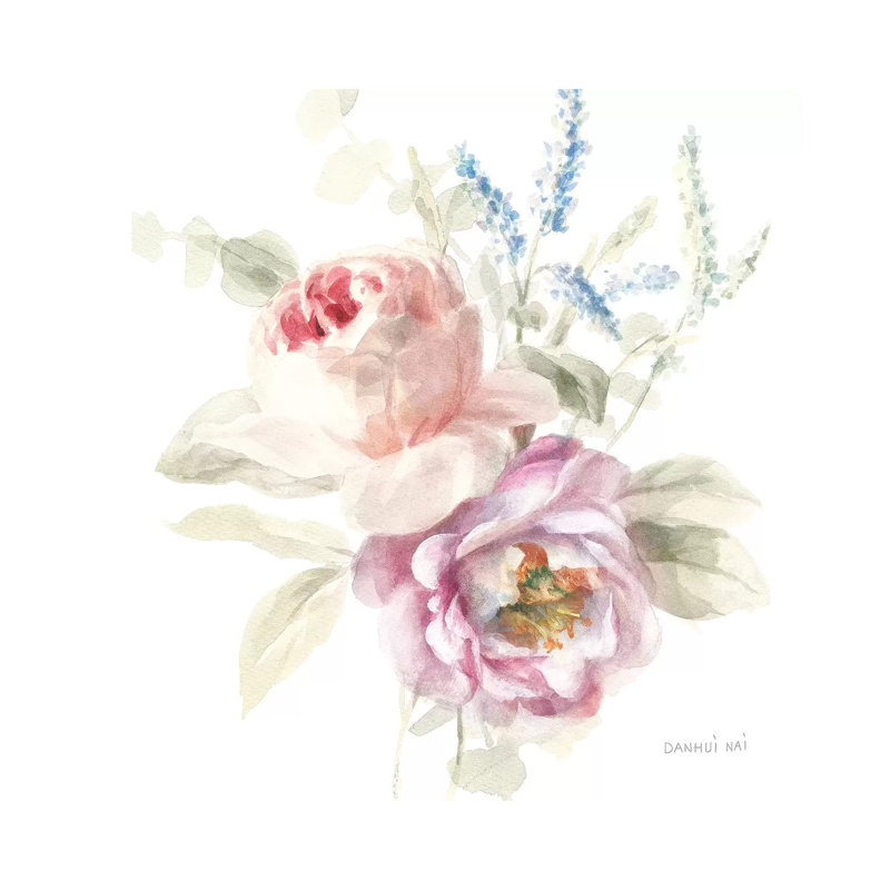 Cottage Garden V On White by Danhui Nai - Wrapped Canvas Gallery-Wrapped Canvas Giclée, 93.98 cm H x 93.98 cm W x 1.91 cm D