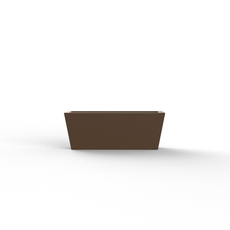 Conic Resin Planter Box, 11.75" H x 31.5" W x 11.75" D, Bronze