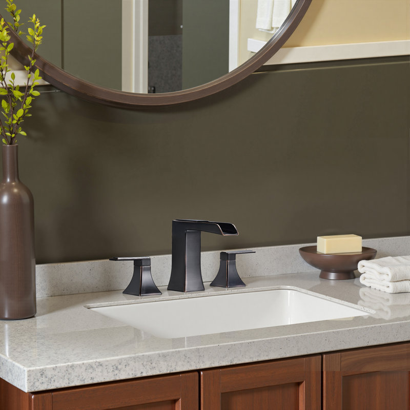 Widespread Faucet 2-handle Bathroom Faucet With Drain Assembly, Oil Rubbed Bronze