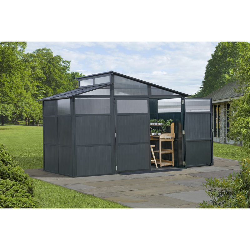 Remise de rangement en aluminium noir 8 x 11 pi Sojag Rainier