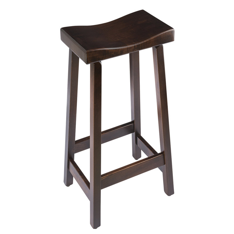 Cambon Solid Wood Counter Stool, Rich Tobacco, Bar Stool (30" Seat Height)