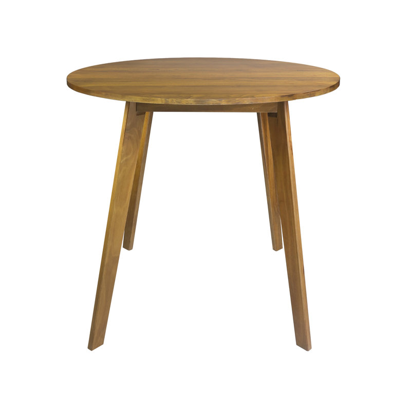 Stacie Round Solid Wood Dining Table, Harvest Gold
