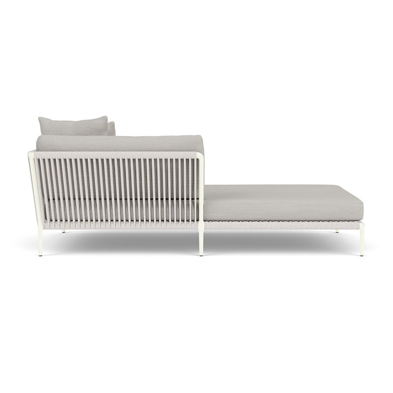 Otti Left Arm Sectional Chaise, Bone, Whitesands