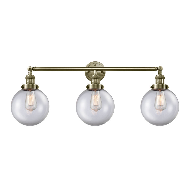 Lorri 3 - Light Vanity Light, Antique Brass, Incandescent, Clear