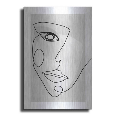 «Face Line 4», impression sans cadre sur métal