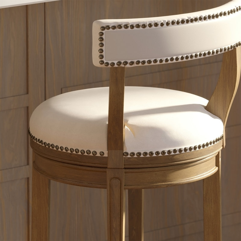 Tabouret de bar 31 po Pasha, White/Brown