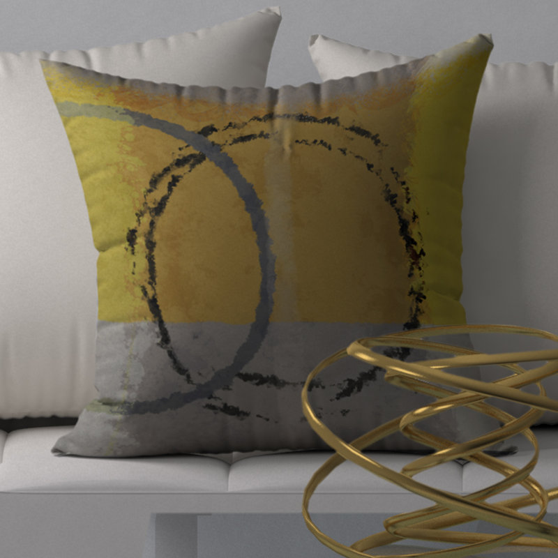 Abstract Throw Pillow, 24" H x 24" W