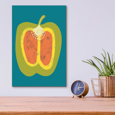 'Veggie Party 6' by Chariklia Zarris Acrylic Glass Wall Art, 12" x 16"