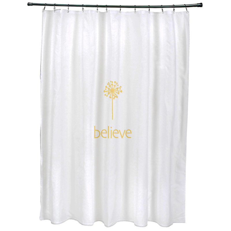 Annica Floral Shower Curtain, Yellow