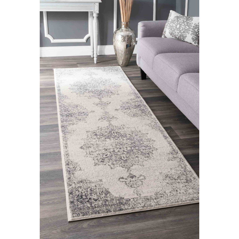 Eustacio Oriental Gray Area Rug, Runner 2'8" x 8'