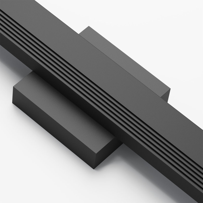 Black Aluminum Linear Dimmable LED Outdoor Wall Sconce, 31.5" H x 2.4" W x 2" D