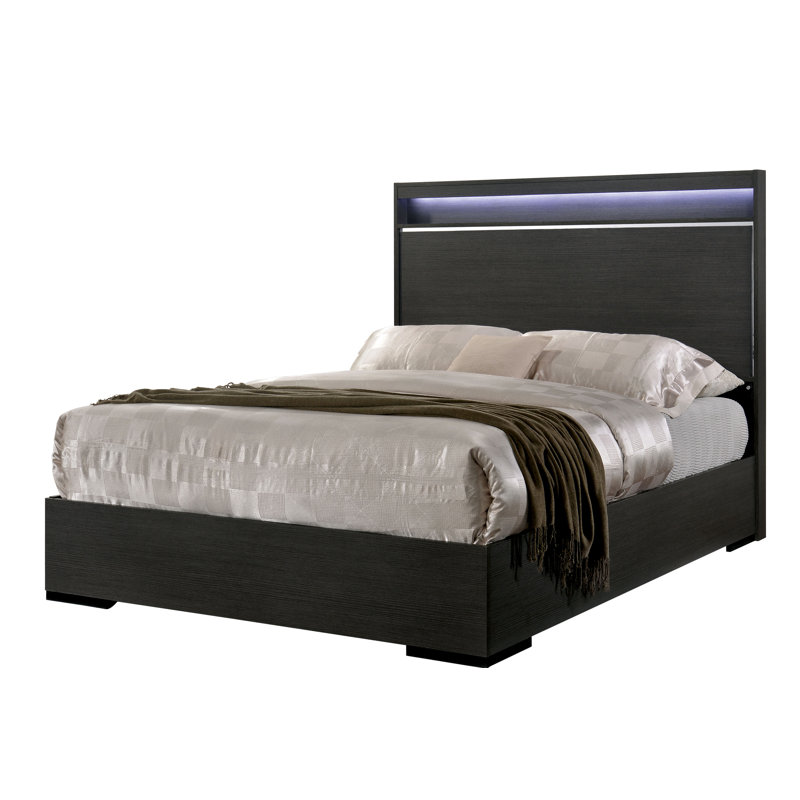 Cayer Bookcase Storage Bed, King