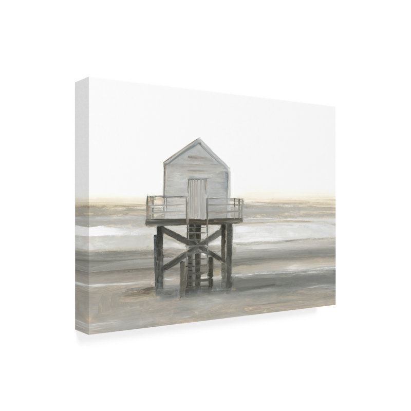 Art mural sur toile tendue - décoration murale «Weathered Beach Outpost I» d'Ethan Harper pour le salon, la chambre à coucher ou le bureau - 24 x 32
