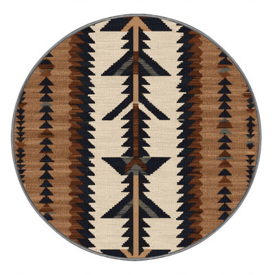 Washable Trail Arrow Southwestern Area Rug