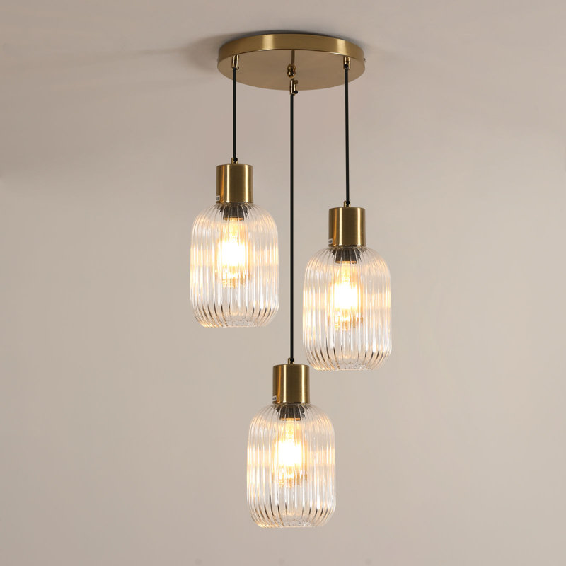 Modern Glass 3-Light Pendant