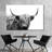 BW Highland Cow Canvas Print-1165803439