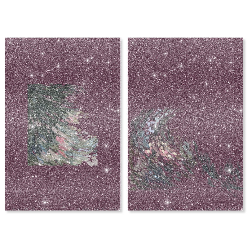 Delicate Spring Set Abstract Canvas Print by Oliver Gal, Black Frame, 10 x 15, 24"H x 36"W, Gallery Wrapped