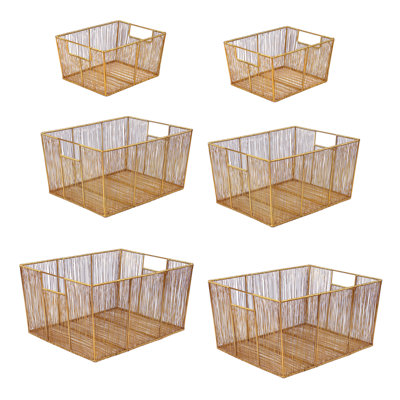 Ensemble de 6 paniers de rangement Sutton Modern Glam
