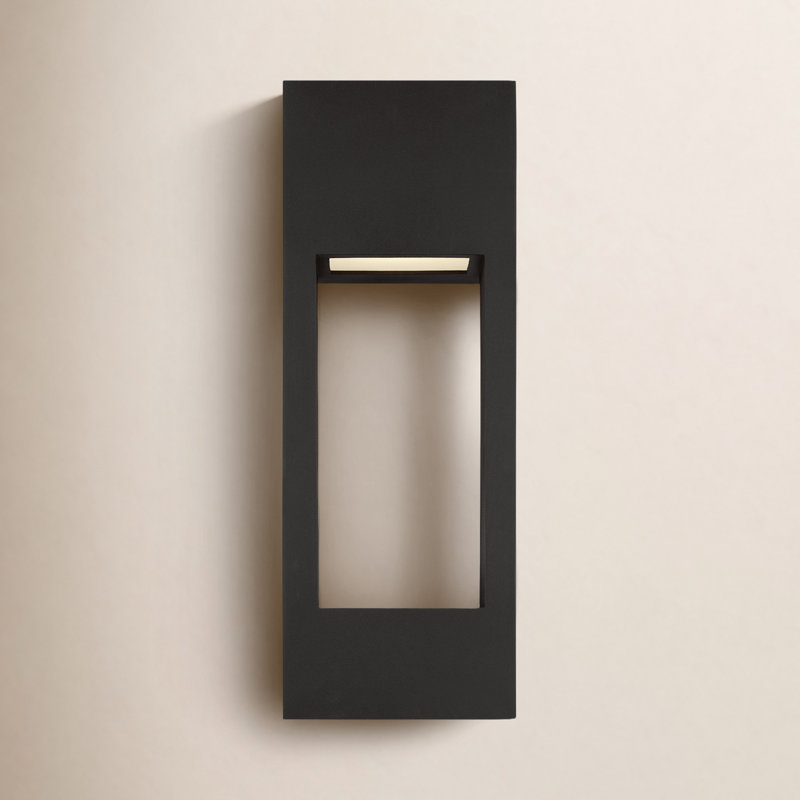 Testa LED Outdoor Wall Light, Black, 20" H x 7" W x 7" D