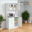 Buffet de cuisine autoportant à deux portes avec grand rangement et tablettes réglables, parfait pour un décor moderne