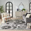 Tapis intérieur / extérieur noir / gris / blanc Ameleah-374984177