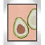 Avocat tranché - reproduction d'art-55789670-55789671-55789672