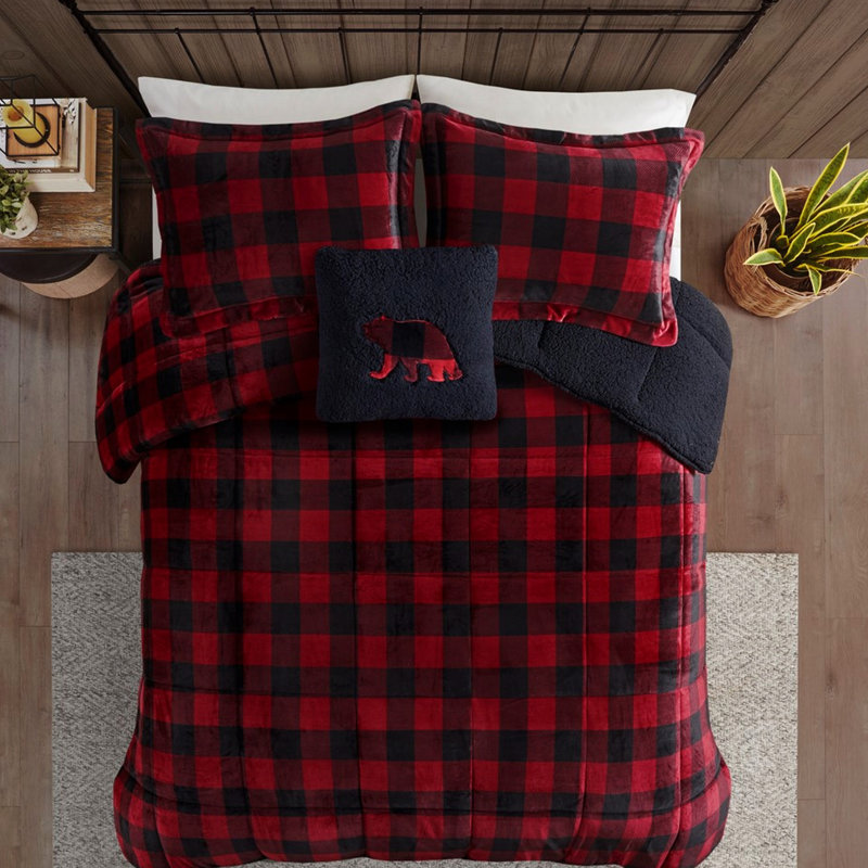 Édredon très grand avec tissu, motif coloré, l 102 po x L 86 po, 2 taies décoratives, 1 coussin décoratif, lavable à la machine, literie, rembourrage, multicolore