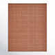 Rectangle Fleurette Solid Color Hand Loomed Polyester Area Rug in Orange