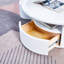 Ensemble de 2 tables basses rondes en MDF blanc pour le salon