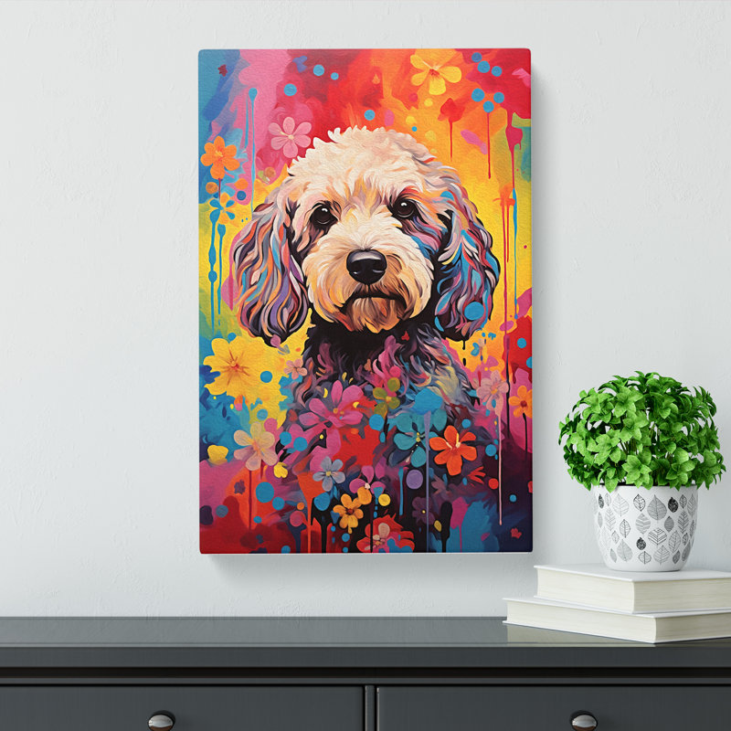 Cockapoo Colour Field - No Frame Print, 76cm H x 50cm W x 3cm D