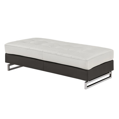 Canapé d'angle extra large en cuir véritable avec pattes en bois massif gris brillant