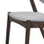 Chaise avec accoudoirs de couleur grise Lecroy