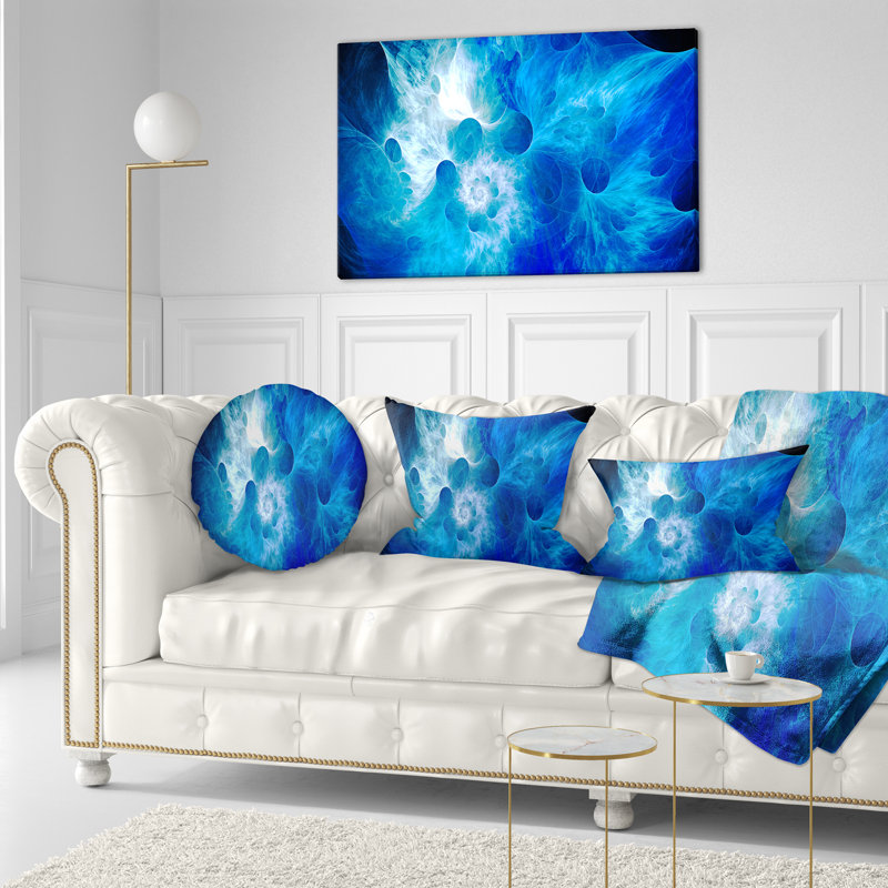 Coussin lombaire en fumée floral fractal