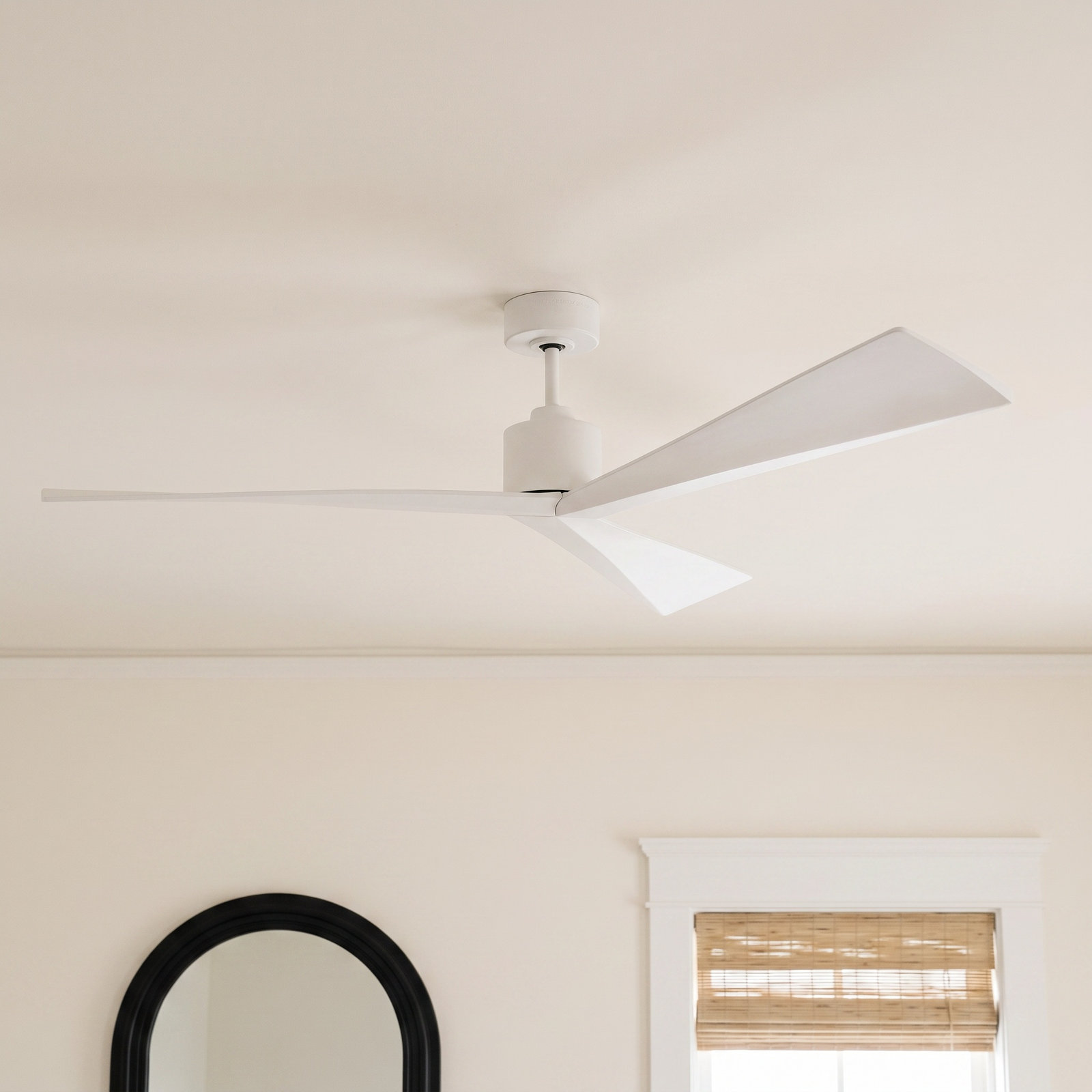 Mirage Ceiling Fan, Matte White, 60"