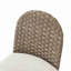 Chaise d'appoint rembourrée en fer avec dossier en rotin