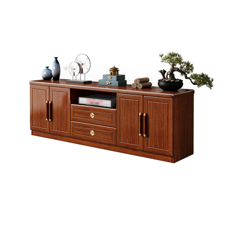 Meuble télé de style rétro en bois massif