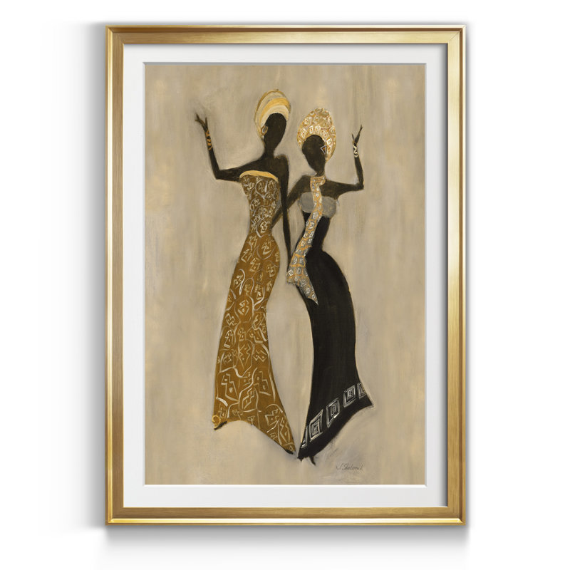 Célébration II - reproduction d'art encadrée, H 30,5 po x l 42,5 po x P 1,5 po, Doré
