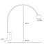 Lampe sur pied Luna Arc - Base en faux marbre-1875961813