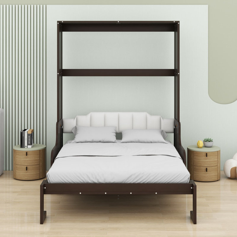 Lit escamotable avec coussin Murphy, Espresso