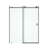 60" W X 76" H Sliding Frameless Shower Door In Matte Black With Clear Glass