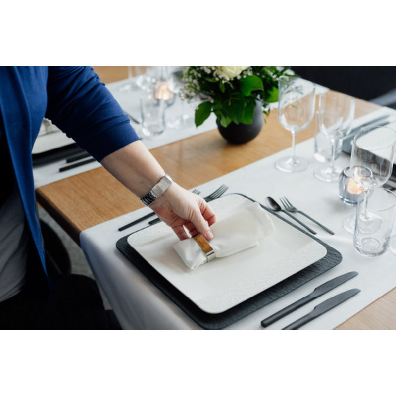Villeroy & Boch Manufacture 12.75" Buffet Plate Square, Black