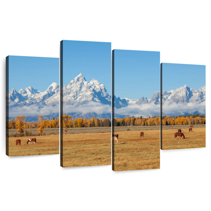 Scène d'automne Alvord Grand Teton, H 48 po x l 75 po