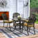 Meetwarm 5 Piece Patio Dining Set, Outdoor All-Weather Cast Aluminum Dining Table Set, Patio Furniture Set For Backyard, Include 4 Chairs With Cushions And A 35.4" Round Table With Umbrella Hole